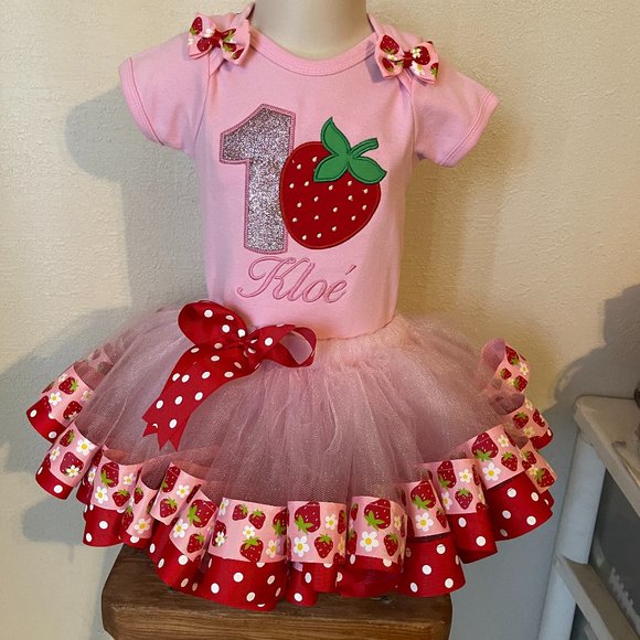 Strawberry Sweet tutu set - Picture 1 of 2